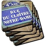 Paris France, Notre Dame Cathedral - Set Of 8 Coasters - Soft