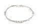 Stretch Bracelet - Bangle Style - Designer Inspired - Twist Swirl Pattern with Hearts ~ Silver Tone Metal (FB74)