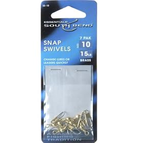 South Bend SS10-X Brass Snap Swivels Sz-10
