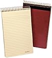 Ampad Gold Fibre Retro Writing Pad, Red Cover, Ivory Paper, 5 x 8, Medium Rule, 80 Sheets, 1 Each (20-007)