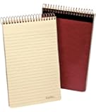 Ampad Gold Fibre Retro Writing Pad, Red Cover, Ivory Paper, 5 x 8, Medium Rule, 80 Sheets, 1 Each (20-007)