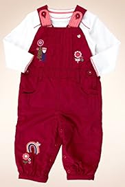 2 Piece Pure Cotton Floral T Shirt Dungaree Outfit