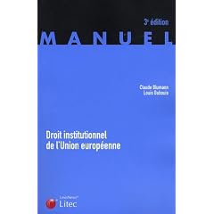 Droit institutionnel de l'Union europ�enne (ancienne �dition)