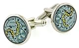 Search : Watch movement image cufflinks with presentation box. Made in the USA