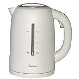 Krups FLF2-J1 Electric Kettle, White and Stainless Steel