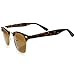 zeroUV - Premium Half Frame Horn Rimmed Sunglasses with Metal Rivets (Classic Series | Tortoise/Amber)