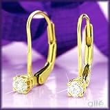 14K .25 CTW Diamond Leverback Earrings