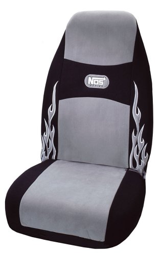 PlastiColor 006501R25 Black and Gray NOS Universal-Fit Bucket Seat Cover