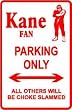 KANE FAN PARKING sign * wwf wrestle fight
