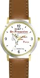 Habit 1 - Be Proactive (English Text) - DELUXE TWO-TONE WATCH from THE 7 HABITS - WATCH COLLECTION BY WATCHBUDDY&reg; - Arabic Numbers - Brown Leather Strap-Size-Large ( Men's Size or Jumbo Women's Size )