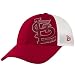 New Era St. Louis Cardinals Ladies Red-White Jersey Shimmer Rhinestone Mesh Back Adjustable Hat