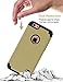 iPhone 6 Plus Cases, Vogue Shop iPhone 6s Plus Case Hybrid Hard PC Bumper Cover and Inner Soft Silicone Corner Protection High Impact Defender Combo Shell Phone Case for iPhone 6 Plus 5.5 inch-Gold