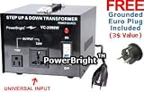 SIMRAN VT-2000 Transformer Step Up / Down 2000 Watt 110-120<>220-240 Volt