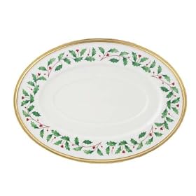 Lenox Holiday Gold-Banded Ivory China Sauceboat Stand by Lenox