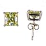 14K yellow gold 2.0ct tw cubic zirconia canary pincess cut basket earring