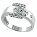 Sterling Silver Designer Simulated Diamond CZ Belt Buckle Ring