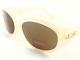 New GUESS Sunglasses GU-6227 GU6227 PRL-1 Brown Lens & Pearl w/Gold Logo Rhinestones Size : 59-17-130