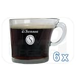 Produkt-Bild: Originale Senseo Glasbecher mit 340ml Fassungsverm&ouml;gen f&uuml;r 2 Tassen Kaffee ( 6er Set )