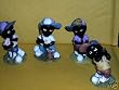 GOLF / GOLFING BLACK CHILDREN MINIATURE STATUE SET - NOVELTY WOODS AND IRONS 4 pc. SPORTS GIFT FIGURINE SET