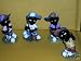 GOLF / GOLFING BLACK CHILDREN MINIATURE STATUE SET - NOVELTY WOODS AND IRONS 4 pc. SPORTS GIFT FIGURINE SET