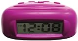 Digital Alarm Clock Battery Operated Magenta