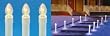 Set of 10 Pre-Lit C7 Candle Christmas Pathway Markers - Clear Lights