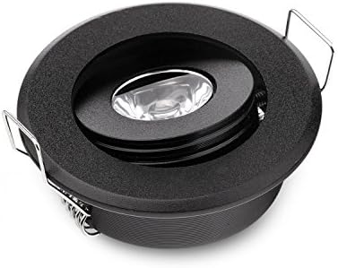 Pack of 10 Mini 3W LED Spot Light Black Recessed Led Ceiling Light for Home Cabinet [Energy Class A+]