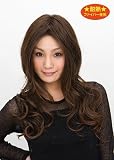 【送料無料】J-5913 リラックスウェーブ　クッキーブラウン(耐熱フルウィッグ）の画像