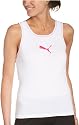Puma Women's Cat Boy Tank,White/Azalea Pink,Large