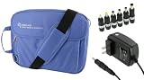 Toshiba Mini NB200 Series NB205-N313/P 10.1-Inch Netbook Carrying Bag with AC Adapter Wall Charger (Multifunctional Messenger / Backpack - Blue)