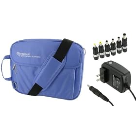 Samsung N130-13P 10.1-Inch Netbook Carrying Bag with AC Adapter Wall Charger (Multifunctional Messenger / Backpack - Blue)