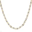 Necklace Made of Two tone Gold Length 16in
