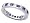 2.70 cts Genuine Sapphire Eternity Band in 18k White Gold Size 4 LIFETIME WARRANTEE