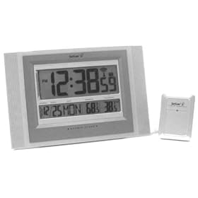 Equity Time USA 87310 Atomic Wall Clock with Indoorand Wireless Outdoor Temperature by Equity Time