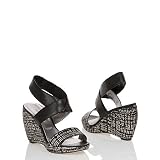 41C7PfkxyiL. SL160  Botkier Karen Black Wedge Strappy Leather Sandal