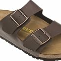 Birkenstock Slipper ''Arizona'' aus Birko-Flor in dunkelbraun Größe 40.0 mit normalem Fussbett