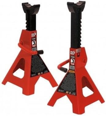 2 Heavy-Duty Steel Jack Stands-Manual Jack Lift System For Auto Repair Shops, Dealerships, Garage Storage and Custom Design-Total Capacity: 3 tons
