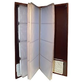 Genuine Leather Business Card Organizer Holder Available in 4 Colors