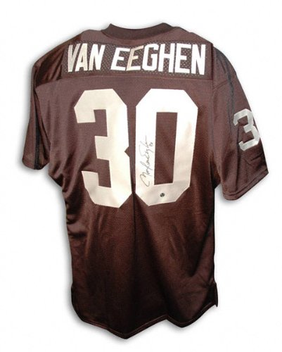 Mark Van Eeghen Oakland Raiders Black Throwback Jersey Autographed - Autographed NFL Jerseys