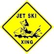 JET SKI CROSSING boat sport street sign