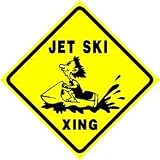 JET SKI CROSSING boat sport street sign