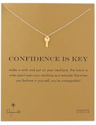 Dogeared "Reminders" Confidence Is Key Cute Pendant Necklace, 18"