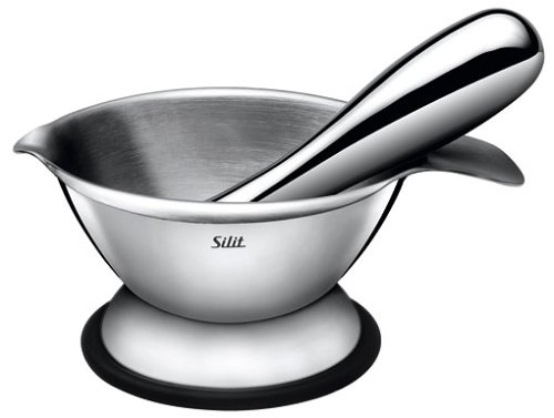 Silit M&ouml;rser oval Edelstahl Rostfrei 18/10 poliert &Oslash; 10 cm