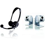 Philips CIF CMOS Sensor 30FPS USB 2.0 Compatible Webcam with Quicklaunch 2 Pack