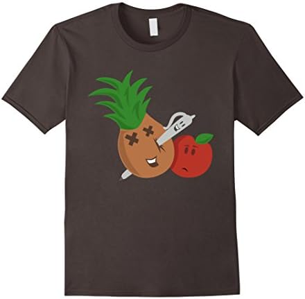 Men's Pen Pineapple Apple Pen T-shirt Funny Cute  2XL Asphalt