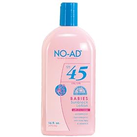 NO-AD Babies Sunblock Lotion, SPF 45, 16 Ounces