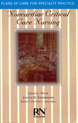 noncardiac critical care nursing plans of care for specialty practice