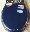 GINSEY CLASSIQUE ELONGATED CUSHION SOFT PADDED TOILET SEAT - NAVY BLUE