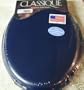 GINSEY CLASSIQUE ELONGATED CUSHION SOFT PADDED TOILET SEAT - NAVY BLUE