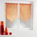 Paire de voilage (H90 cm) Elina Orange